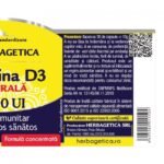 Vitamina D3 Naturală 5000 UI - 30 capsule - Herbagetica - imagine 3
