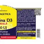 Vitamina D3 Naturală 5000 UI - 30 capsule - Herbagetica - imagine 3