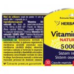 Vitamina D3 Naturală 5000 UI - 30 capsule - Herbagetica - imagine 2