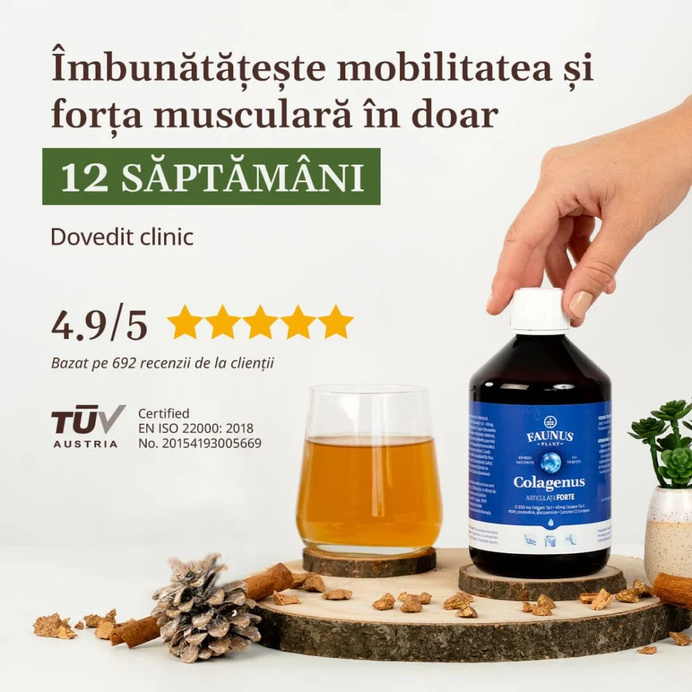 Colagenus Articulații Forte - 500 ml - Faunus - imagine 9