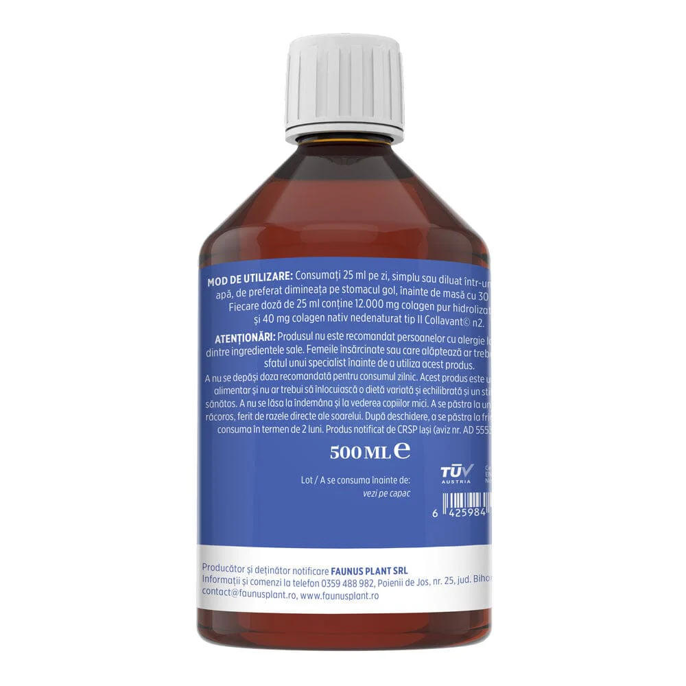 Colagenus Articulații Forte - 500 ml - Faunus - imagine 2