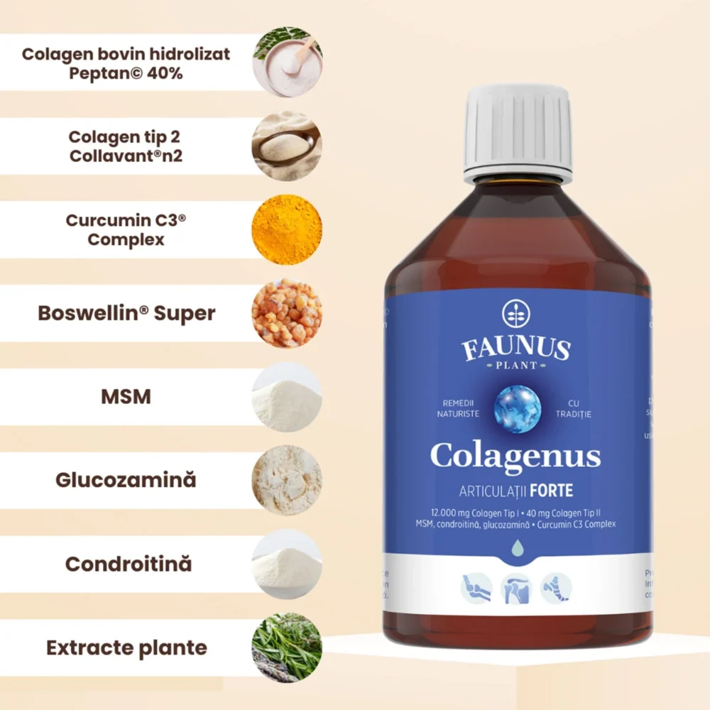 Colagenus Articulații Forte - 500 ml - Faunus - imagine 3