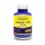 Calciu+D3+Vitamina K2 - 120 capsule - Herbagetica