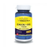 Calciu+D3+Vitamina K2 - 60 capsule - Herbagetica