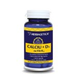 Calciu+D3+Vitamina K2 - 30 capsule - Herbagetica