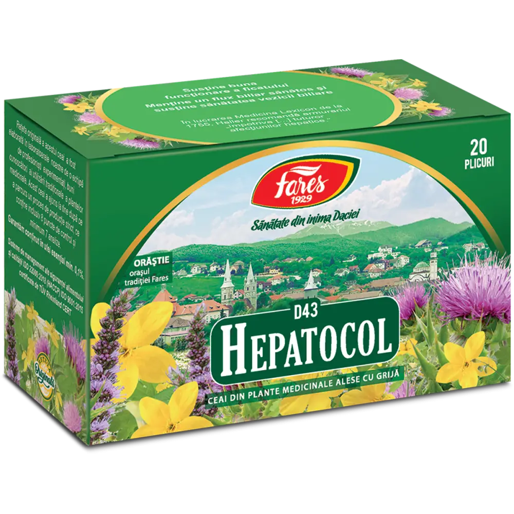 hepatocol-d43 Hepatocol, ceai la plic - Fares - imagine 1