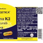 Vitamina K2 MK7 Naturală 120 mcg - 30 capsule - Herbagetica - imagine 3