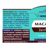 Maca - 120 capsule - Herbagetica - imagine 2