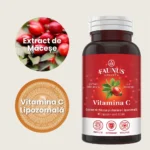 Vitamina C lipozomală cu măceșe  - 90 capsule - Faunus - imagine 3
