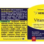 Vitamina C Forte 400 mg - 30 capsule - Herbagetica - imagine 2