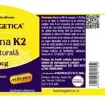 Vitamina K2 MK7 Naturală 120 mcg - 60 capsule - Herbagetica - imagine 3