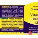 Vitamina K2 MK7 Naturală 120 mcg - 60 capsule - Herbagetica - imagine 2