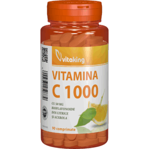 Vitamina C 1000 Mg Cu Bioflavonoide Acerola Si Macese 90 Comprimate